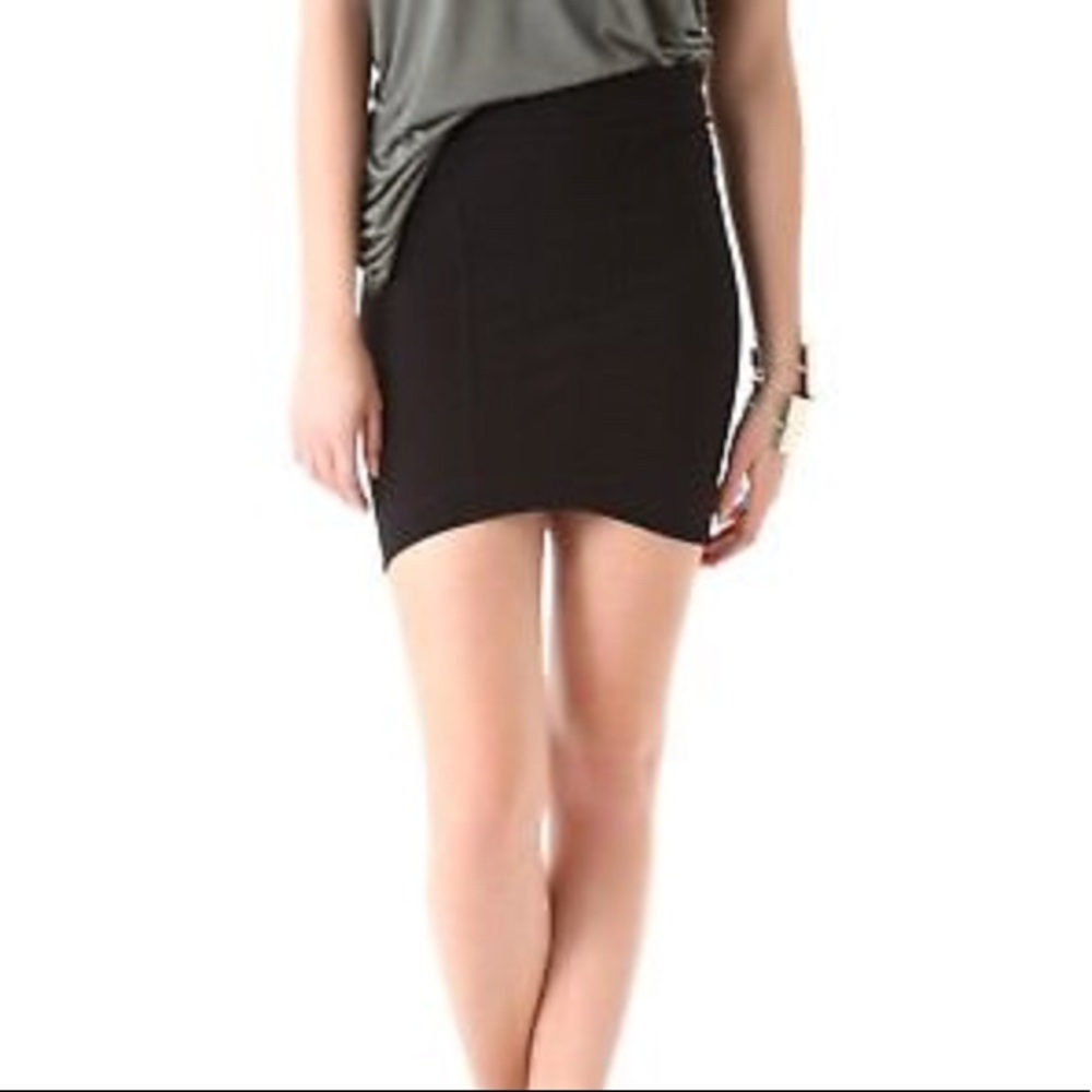 Helmet Lang Black Cocoon Mini Skirt | sz P/XS